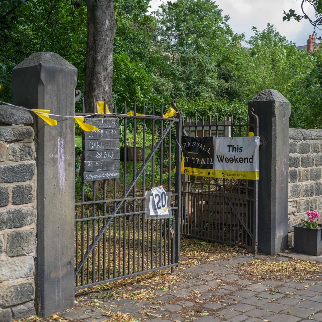 A photograph of the gates to St Stephens community garden