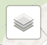 map layers icon, three squares layered