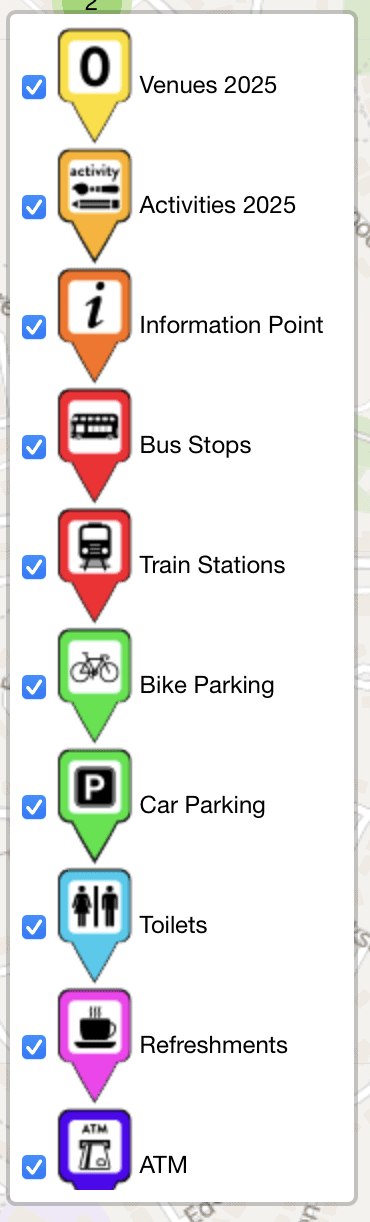list of map markers 2025